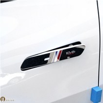 (엉클팩토리) 기아 EV6 도어캐치 포인트 커버 아크릴 플레이트 차량 튜닝 용품 도어외캐치 4P, 화이트