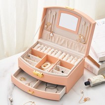 악세사리보관함 보석함 쥬얼리 귀걸이 목걸이 보관함 악세사리함 2단 어린이보석함 수납 정리