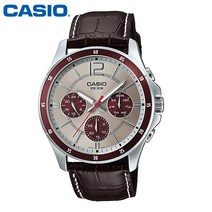 CASIO 카시오 MTP-1374L-7A1V 남성 가죽밴드 패션 손목시계