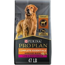 퓨리나 pro plan high protein 강아지 사료 with probiotics for 강아지s shredded blend beef, 양고기와 밥, 47파운드 가방