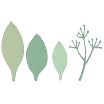 Sizzix Thinlits 다이 세트 잎 멀티컬러, Elegant Leaves