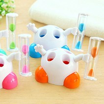 칫솔꽂이 거치대 모래시계 양치타이머 어린이, 1-모래칫솔꽂이, 핑크