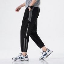 캐주얼 탄성 허리 연필 바지 남성용 하렘 조깅 발목 길이 스웨트 팬츠 2020 블랙