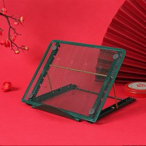 철예 접이식 노트북 거치대 핸드폰 태블릿 거치대 미니 에어 게으름뱅이 거치대 범용, 보여진 바와 같이, 짙은 녹색 플랫 브래킷