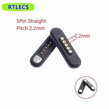 1 쌍 3A 자기 포고 핀 커넥터 2 3 4 5 6 7 8 9 위치 피치 2.2 MM 스프링로드 Pogopin 남성 여성 접촉 스트립, 04 5 Pin Straight