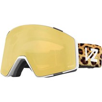 본지퍼 VonZipper Capsule 스노보드 고글 - 화이트 메트골드 크롬원 사이즈, White Met, Gold Chrome, White Met