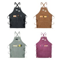모올글래드 어린이 프리미엄 캔버스 앞치마 미술 공방 어린이집 유치원 모두다 잘 어울리는 앞치마, 어린이용 캔버스 프리미엄 앞치마(블랙), 1개