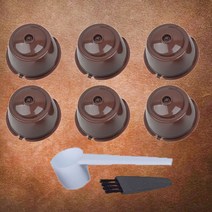 커피필터 핸드드립 여과지Dolce Gusto Taste 어댑터와 호환되는 리필 가능 커피 캡슐 필터 컵 재사용 Nesca, 01 6PCS