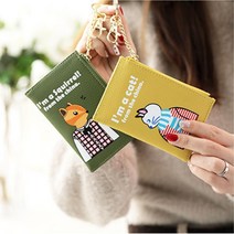 동물일러스트 20대여자카드지갑 얇은지갑 여자명함지갑 40대여자카드지갑
