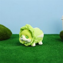 미니어처 주방 용품 녹색 야채 개 동물 모델 작은 입상 배추 애완 동물 홈 장식 머리, s-불독