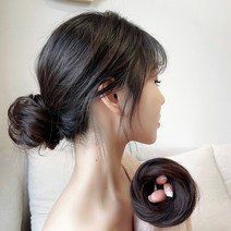 잇츠리빙샵 똥머리 가발 올림머리 곱창머리끈 똥머리 집게핀, 01_네츄럴 곱창가발, 자연갈색