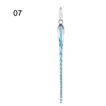 유리펜 유리 드립 만년필 07mm 빈티지 딥 펜 서명 필링 잉크 필기 도구 1 개, 없음, 7