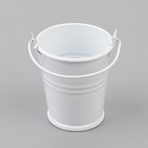 인테리어 조화용 칼라 양철 미니 화분 소품통 화이트