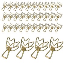 로맨틱노벰버 디자인 와이어 집게 클립 (골드) 40p - 사무용 크립, 튤립 (골드) 40P