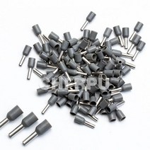 터미널 압착기 단자 케이블 전선 유압 슬리브 와이어 연결 100pcs 절연 커넥터 압착 종단기 냉간 VE0508 7508 1008 1508 2508 4009, Gray, E6012