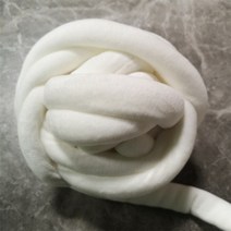 크리스탈 플리스 양모 코어-충전된 면사 손 뜨개실 바구니 담요 카펫 대형 DIY 핸드 니트 수공예, 한개옵션1, 08 White