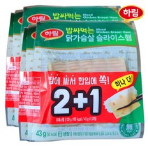 하림 밥 싸먹는 닭가슴살 슬라이스 햄 43g x 6개, 1개