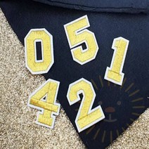 단디 숫자 패치 골드 자수와펜