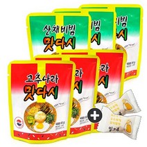 맛다시 고추나라 3봉+산채비빔 3봉(+밀크츄2개 포함), 1세트