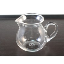 원형 긴 유리 숙우 250ml / 유리다기 유리다관 / 녹차 허브차 보이차 음용시 / 우려낸 차를 나눌때 사용