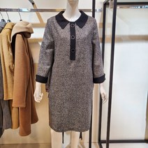 [백화점SAY][막스카라] 넥카라 9부 모혼방 원피스 M01MWO003