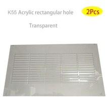 컴퓨터케이스 pc케이스 pc케이스미들타워 K55 A4 섀시용 알루미늄 사이드 패널 1 개, Acrylic strip 2pcs