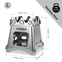 캠핑 화목난로 펠렛난로 펠릿 장작난로 Lixada-소형 접이식 티타늄 목재 스토브 휴대용 초경량 캠핑 장비, 02 M size