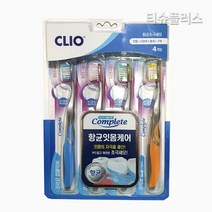 크리오 클리오 컴플리트 항균 초극세모 칫솔 x 4개, 4개입