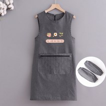 Makone 앞치마 가정용 작업복 주방 키친 베이커리 베이킹 홈카페 홈베이킹, 멜빵순면지퍼포켓레드+토시