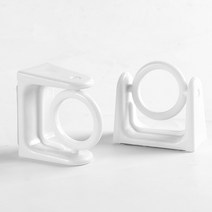 찐알짜 부착식 각도조절 커튼 봉 고정 브라켓 2P DD-11369, 상세페이지 참조