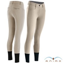 [ANIMO] Noa Full2 실리콘 풀패치 승마바지, 26, 베이지