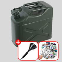 캠핑용 등유통 휴대용 휘발유통 기름통 제리캔 철제 사각 연료통 10리터 자바라, 빨간색 10L, 1개