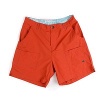 Southern Marsh Tarpon 플랫 낚시 반바지 네온 코랄 Medium, X-Small, Burnt Orange