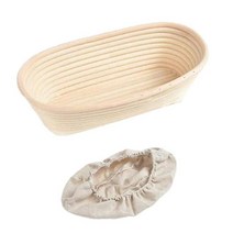 빵발효기 제빵발효기 발효기 7크기 타원형 반죽 Banneton Brotform 등나무 빵 교정 증명 바구니 발효 고리, 01 35x14x75mm