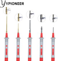 YPioneer P1308D 실리콘 멀티 미터 테스트 리드 키트 교체 가능한 금도금 정밀 샤프 프로브 세트 악어 클립 미니 그래버, 한개옵션1