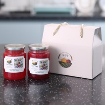 선물박스 수제 과일청 레드자몽청 2병세트 답례품 카페 납품, 500g 자몽청 2병세트+문구인쇄