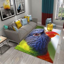 상담의자 안방의자 상담실의자 업소용의자 라운지체어 다채로운 앵무새 카펫 동물 꽃 러그 주방 욕실 입구 미끄럼 방지 카펫 침실 거실 소파 의자 장식, 12_40x120cm 16x47 inch
