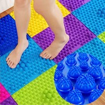 에브리데이쇼핑지압발매트 지압판 지압발판 싱크매트 레크레이션매트 발바닥지압 지압매트 조립식지압매트 발마사지 주방발매트+dpqmflepdl, 골라주세요@블루