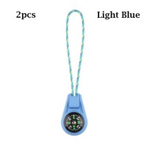 군용나침반 군용품 밀리터리 나침반 2pcs 미니 지퍼 꼬리 로프 12026mm 다채로운 플라스틱 야외 캠핑 하이킹 edc 생존 휴대용 배낭 펜던트 도구 40, 하늘색