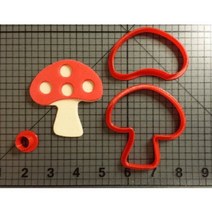 김펀칭기 김펀치 야채 시리즈 귀여운 버섯 집 모양 스팀 빵 쿠키 커터 케이크 퐁당 장식 금형 3D 인쇄 PLA, 01 mushroom 2 inch