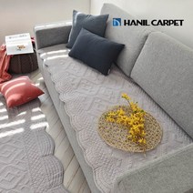 [한일카페트] [1+1] 노마드 순면 워싱 쇼파패드 2인용 65x120