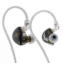 블루투스이어폰 무선이어폰 인이어 Tangzu WAN ER SG 10mm 다이나믹 드라이버 이어폰 IEM 금속 복합 다이어프램 N52 마그넷 0.78 2pin 마이크 포함, [02] Black NoMic