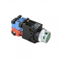 건흥전기 1A1B 조광 누름버튼 보호형 방우형 푸쉬온 스위치 110V AC 25mm KBL25WMP-1A11조광 누름 보호 방우형 스위치, 그린 [KBL25WMP-1AG11]