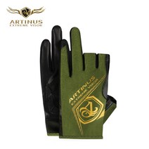 아티누스 NEW 라이크라 낚시장갑 카키 AG-856K, 단품