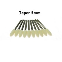 10 조각 울 펠트 앰프 소가죽 장착 연마 휠 연마 헤드 다이 그라인더 드릴 회전 도구, 펠트 5mm 테이퍼