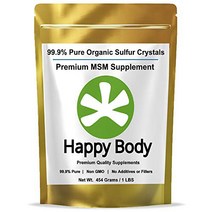 Organic Sulfur Crystals 99.9% Pure MSM Crystals Premium MSM Supplement - 1 LBS Pack