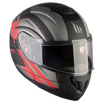 MT헬멧 시스템 ATOM SV BLUMER MATT BLACK RED, MATT RED