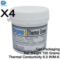 저무리 GD900-1 1/3/7/15/30/150g 실리콘 복합 열 페이스트 전도성 그리, 03 GD900-1-CN150 4 PCS