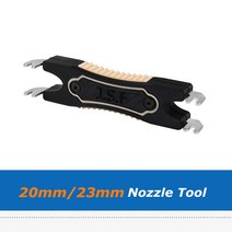 초정밀 1pc 3D 프린터 부품 20mm 스틸 프롱 인쇄 모델 듀얼 노즐 도구 Ender-3 Prusa V6 히터 블록, 한개옵션0