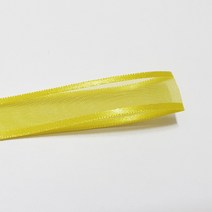 선물포장리본 꽃포장리본 양면 오간디 리본 (폭 6mm 길이90m)(폭 10mm/15mm/25mm/35mm 길이 45mm), 26(옐로우)